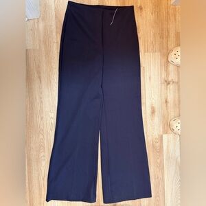 NWOT Elie Tahari Women’s Navy Elastic Waist Dress Pants Wide Leg Trousers SZ M
